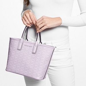 Michael Kors Jodie Small Logo Jacquard Tote Bag in Lavender